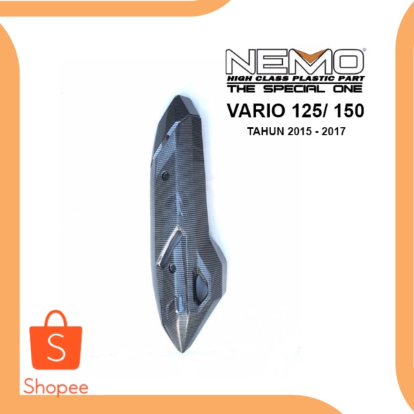 Tutup Cover Pelindung Knalpot Vario 150 125 Led Carbon Nemo onderdil