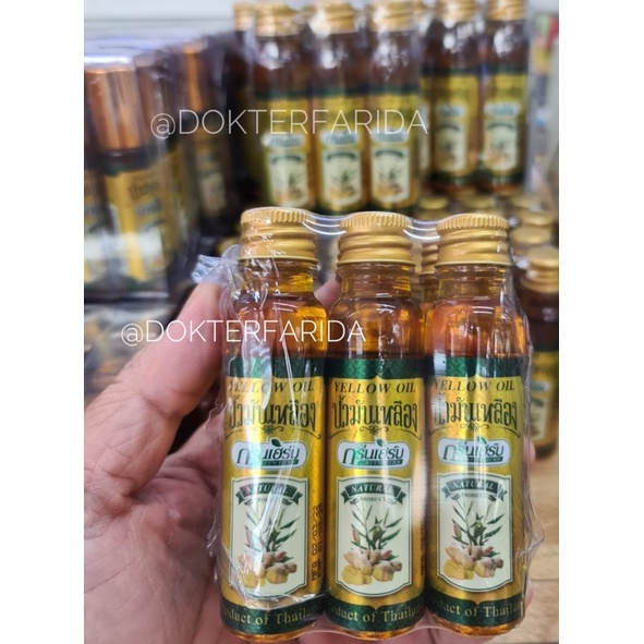 GREEN HERB YELLOW OIL Minyak Angin Original Thailand