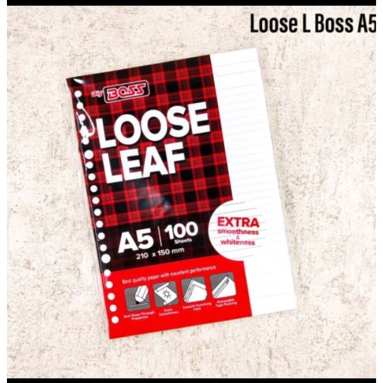

LOOSE LEAF A5 isi 100 lembar