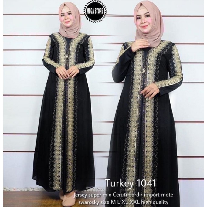 PutraTunggal_Gamis Abaya Turkey Model 1041 TERBARU 2020
