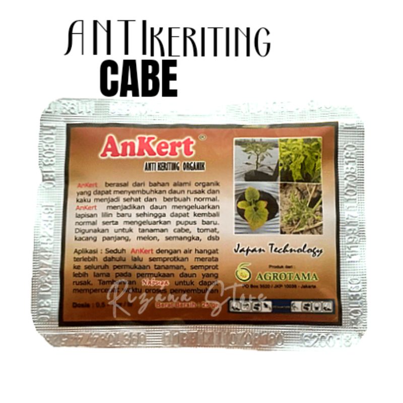 ANKERT obat Anti Keriting Cabe - Mengatasi Masalah Pada Cabe - Mengatasi Daun Kuning Keriting