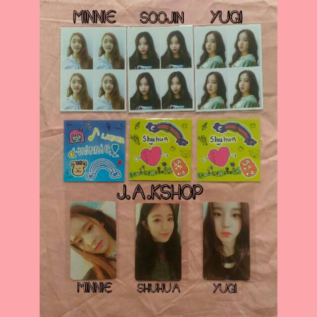 [SISA STICKER] (G)IDLE 1ST MINI ALBUM I AM ID STICKER PHOTOCARD SOOJIN YUQI SHUHUA MINNIE GIDLE KPOP