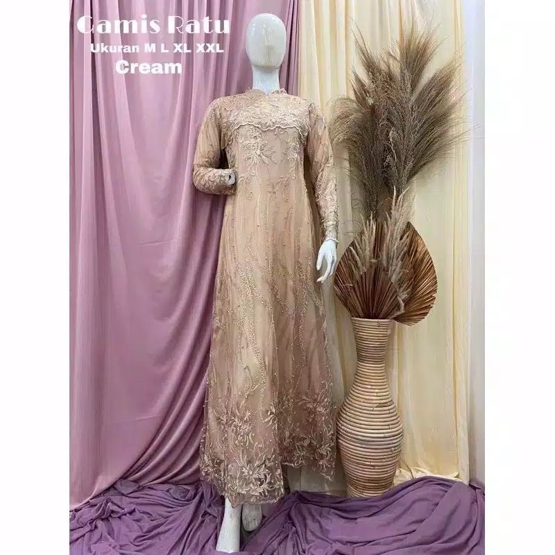 gamis Tulle/gamis brokat/kebaya modern/gamis pesta