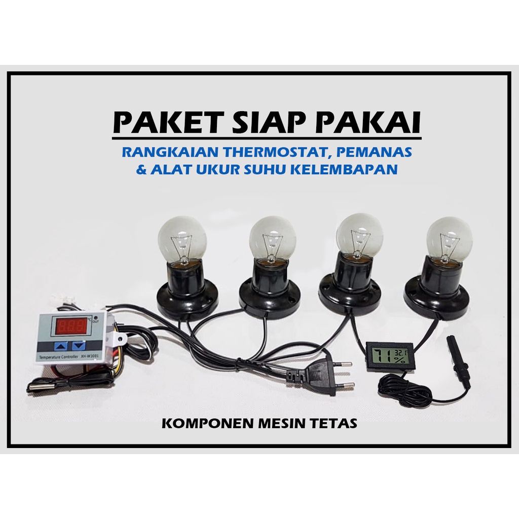 Paket Siap Pakai XH 4P THD-S Thermostat Pemanas Thermo-Hygrometer Sensor Mesin Tetas Telur