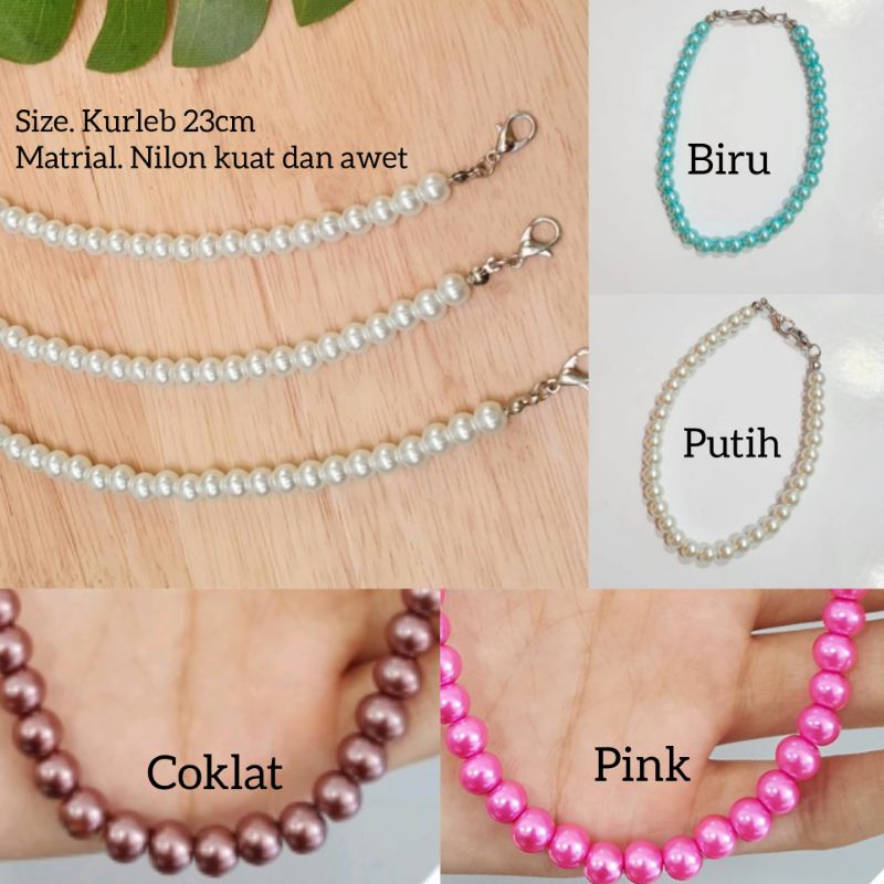 Konektor masker hijab mutiara pearl