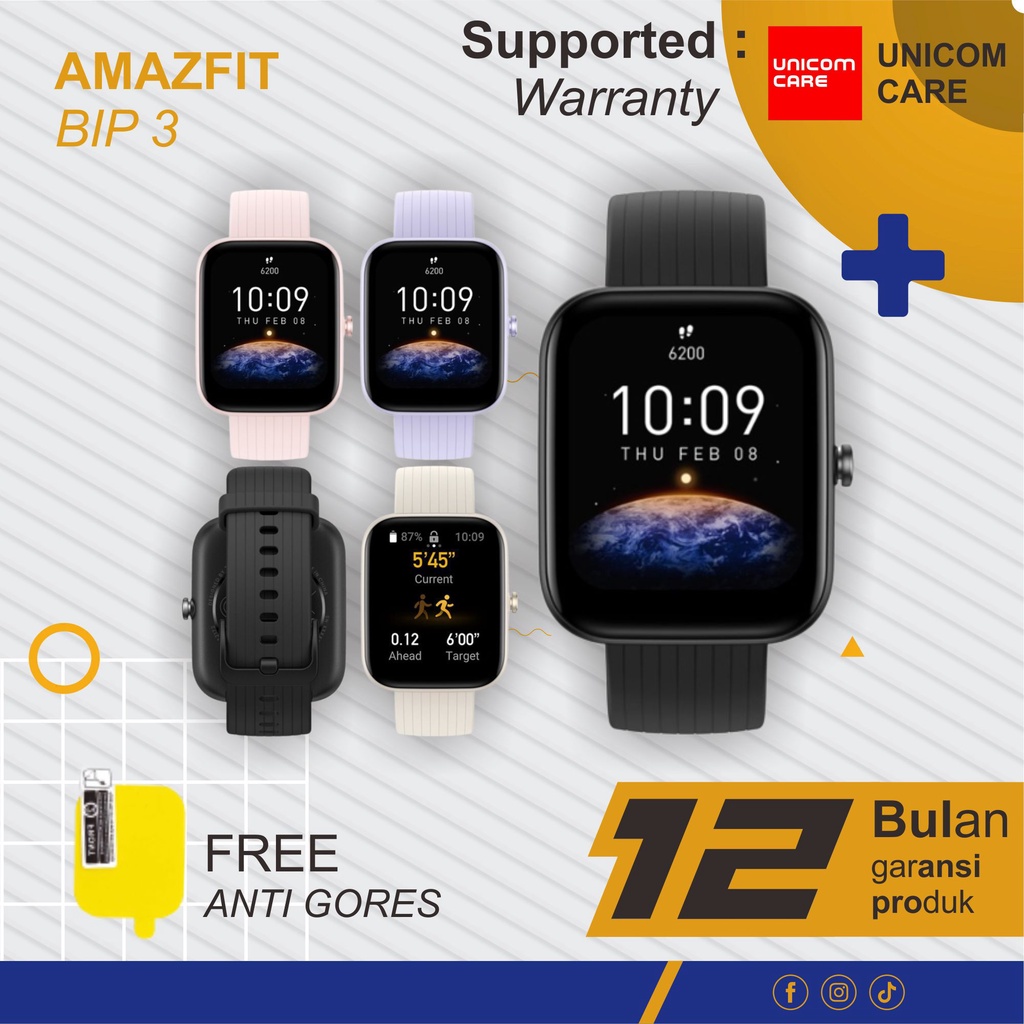 AMAZFIT BIP 3 Smartwatch International Version Garansi Resmi