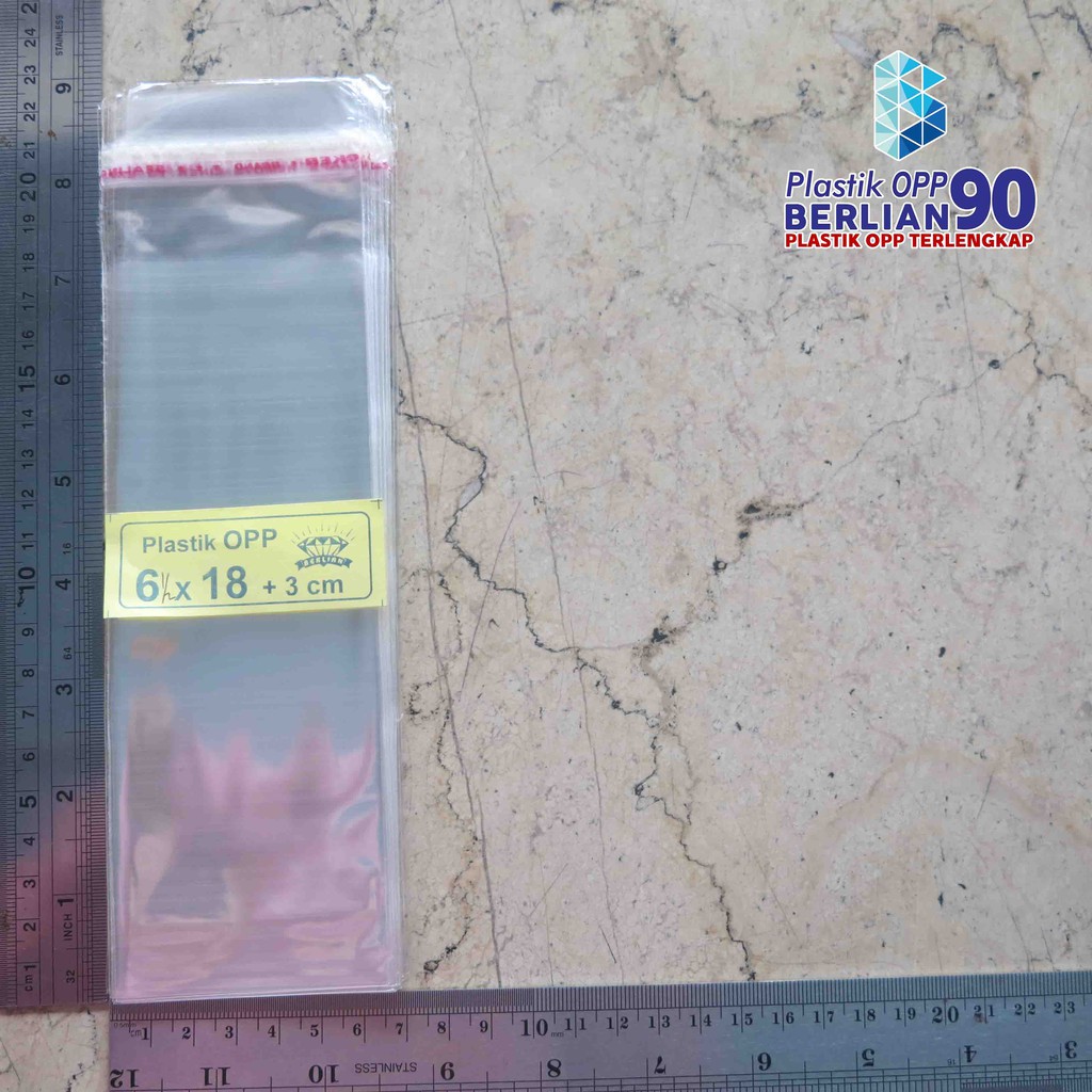 

6,5X18 CM PLASTIK OPP (SEAL/LEM) TEBAL 20 MIC ASLI / PLASTIK KEMASAN BOLPENT