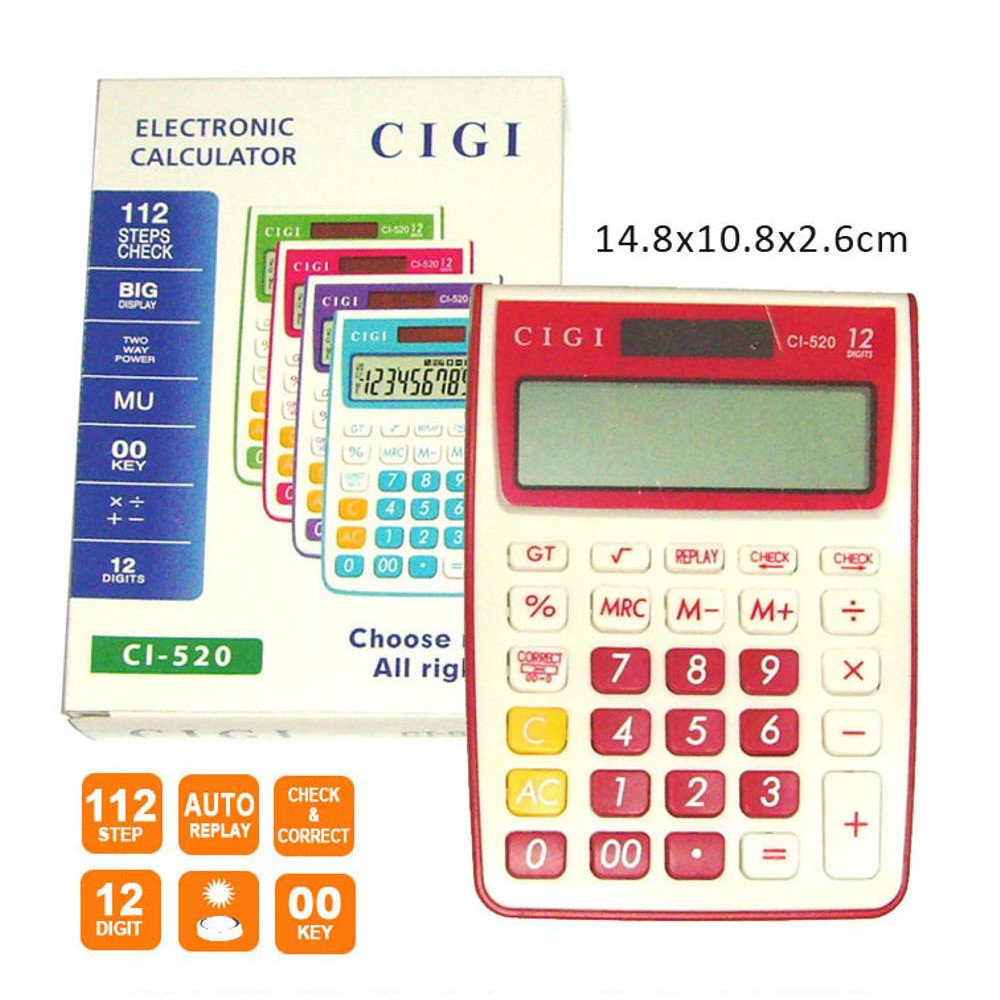 

Kalkulator Cigi 12 Digit CI 520