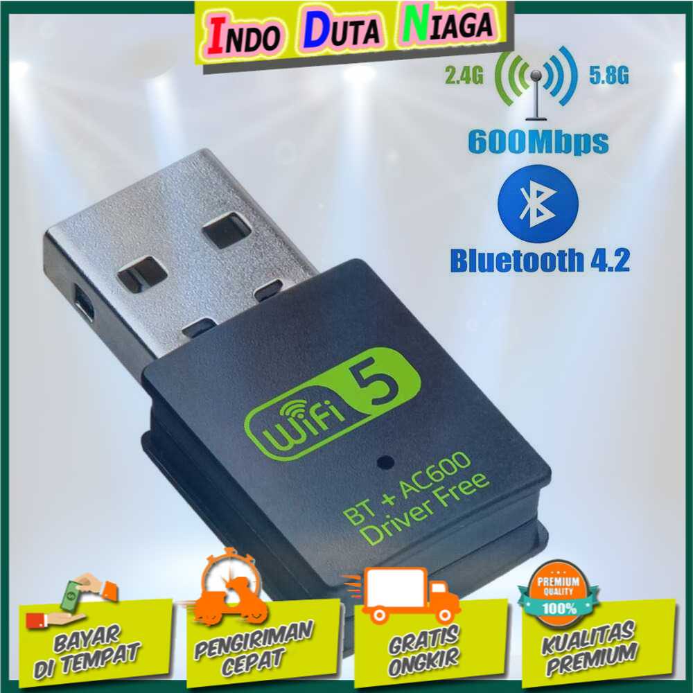 IDN TECH - Comfast Mini USB WiFi Transmitter Receiver Dongle 600Mbps - K605