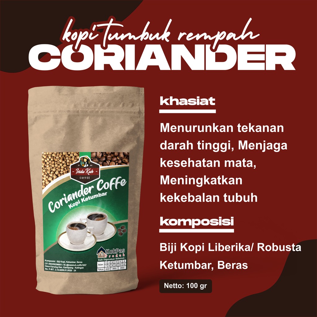 

KOPI TUMBUK REMPAH KETUMBAR INDUKUH COFFEE KHAS KALIMANTAN TENGAH