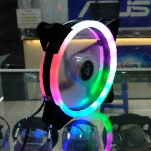 FAN CASING 12CM RGB DOUBLE RING COOLING FAN CASE COOLMOON