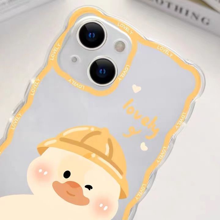 Soft Case Bahan TPU Desain Bebek Untuk Iphone 13 12 Mini 11 Pro X XR XS Max SE 2020 6 6S 7 8 Plus