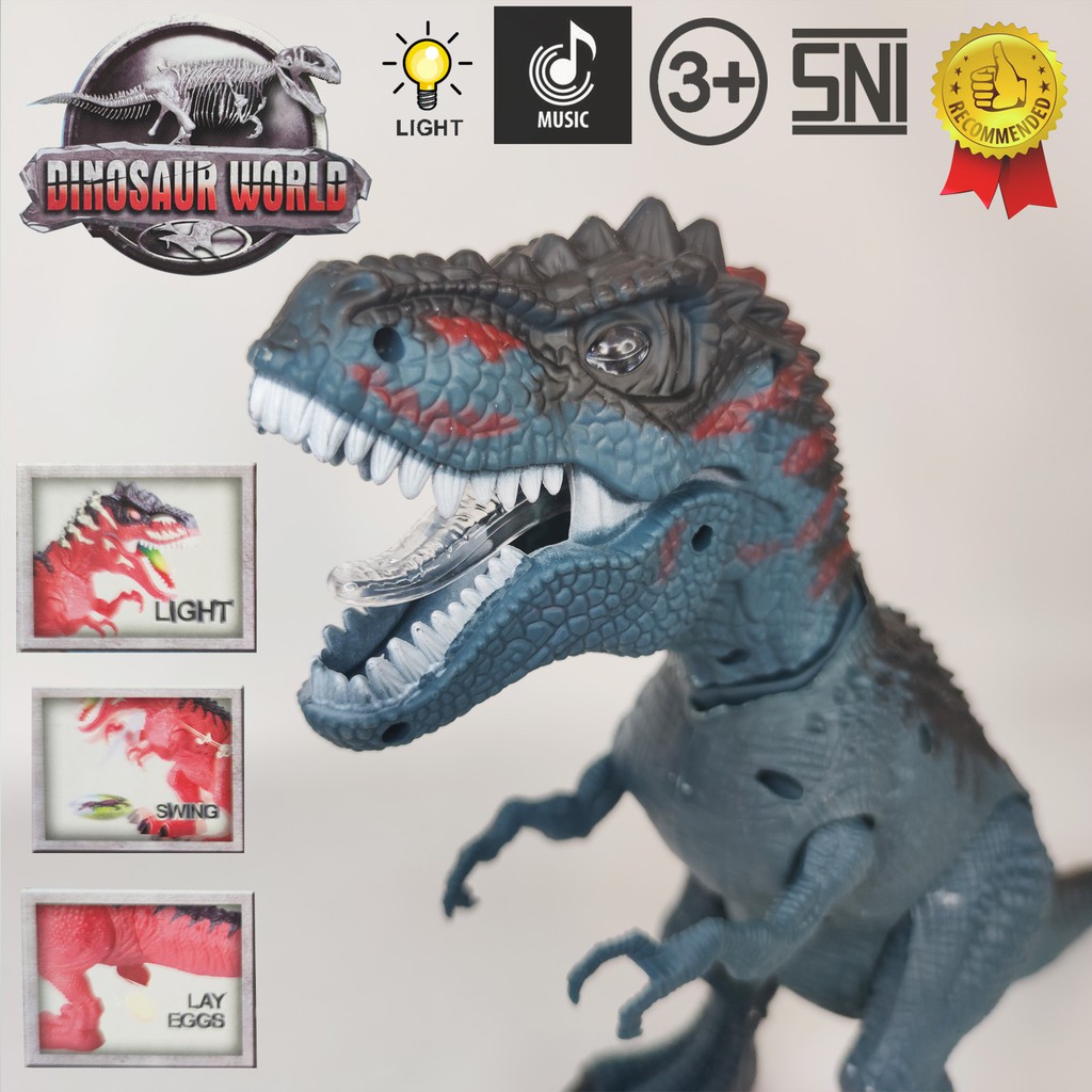 Mainan Anak Dinosaurus Tyranosaurus Bertelur (Lampu,suara,Proyektor)