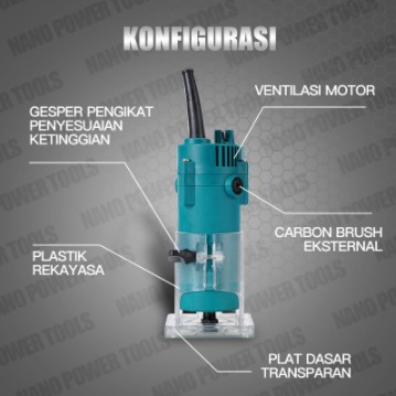 SET HEMAT MESIN ROUTER TRIMMER SH-134 DAN MATA PROFIL KECIL SH-121 MAILTANK