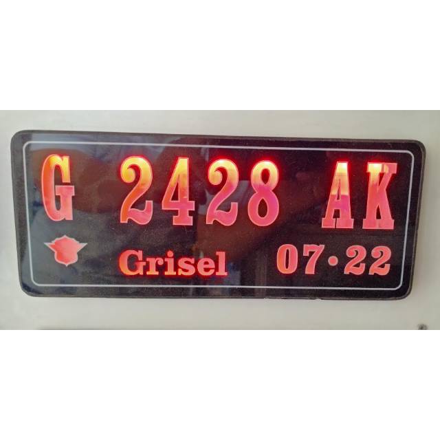 Plat Nomor Motor mika LED lampu