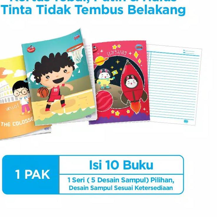 

Berkualitas! BUKU TULIS BERGARIS SIDU 58 LEMBAR ISI 10 BUKU 1 PACK