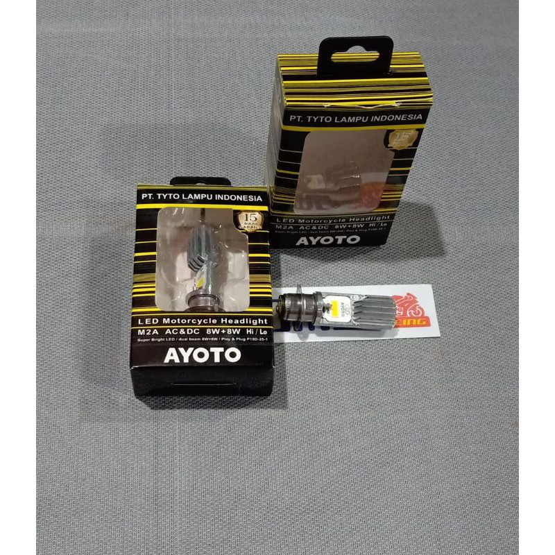 lampu bohlam depan led ayoto bebek universal honda beat vario mio supra vega jupiter mx xeon mio j