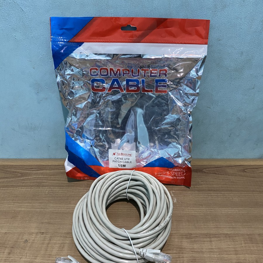 kabel LAN 15M Cat6 UTP Cable LAN 15 meter Cat 6 Bestlink High Quality