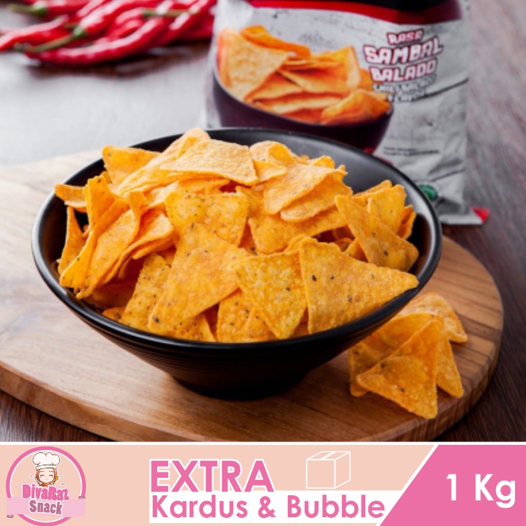 

[1Kg] Tortilla Balado / TES Tortila BBQ Premium - Divaraz Snack makanan ringan jajanan jadul cemilan snack kiloan