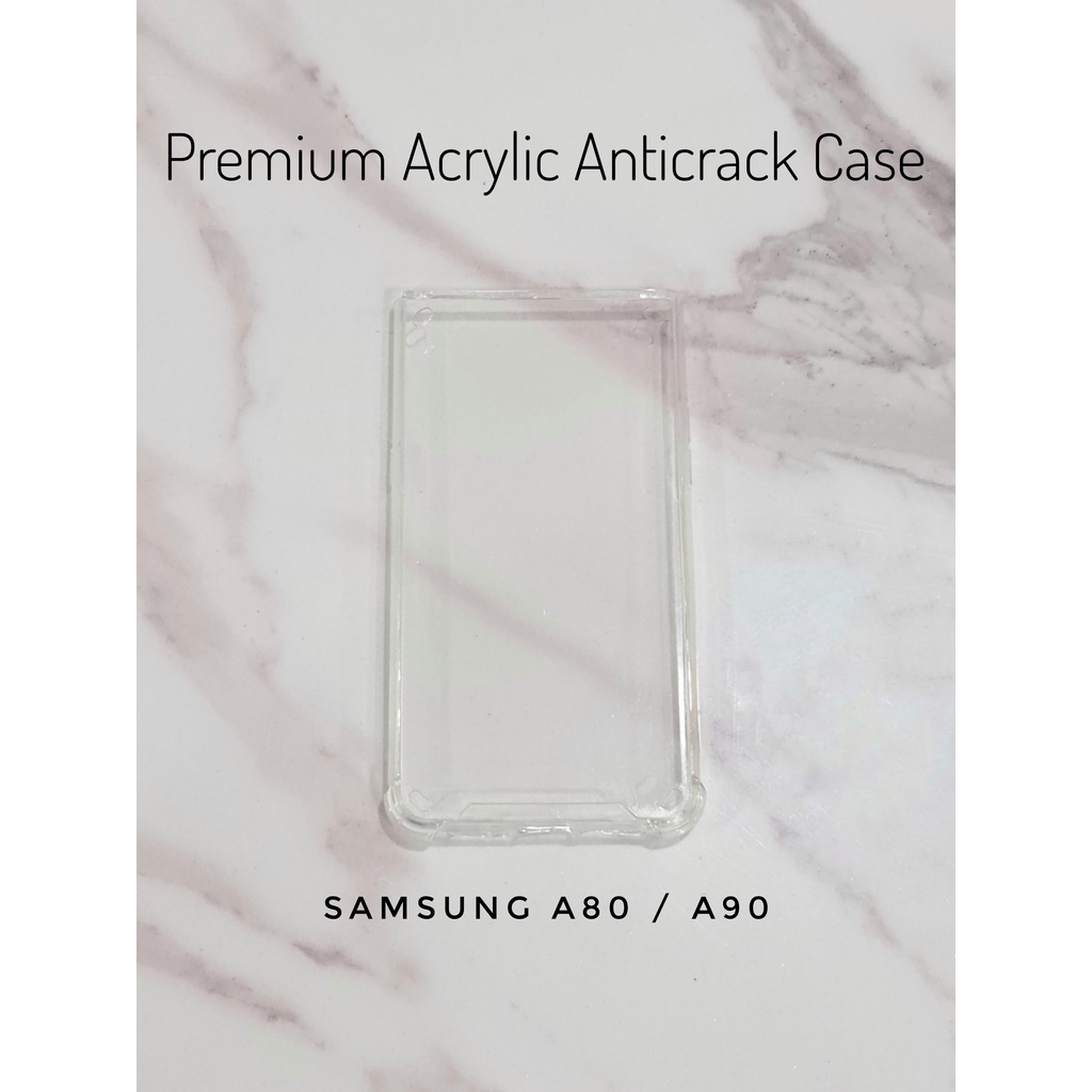 Samsung A80 A90 Anticrack / Anti Crack / ACRYLIC Case Silicone Premium