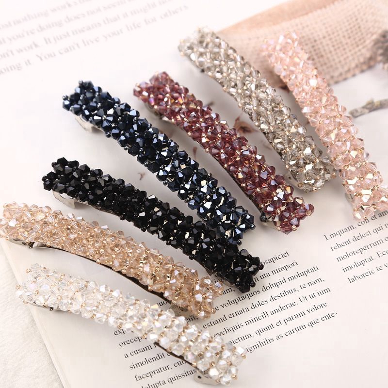 Fashion Girls Bling Headwear Crystal Rhinestone Hair Clip Hairpin Barrette