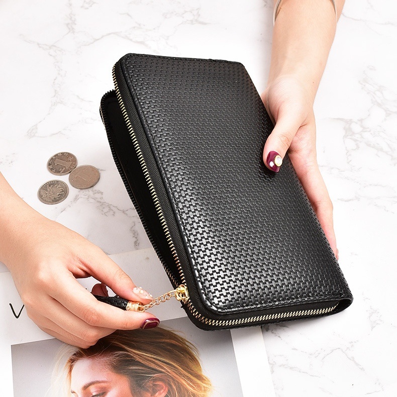 DOMPET PANJANG WANITA PREMIUM KULIT HITAM IMPORT VANDA WA456B5 RESLETING MUAT HP CEWEK SLOT KARTU UANG MURAH BRANDED REMAJA KEKINIAN KOREA SIMPLE LUCU