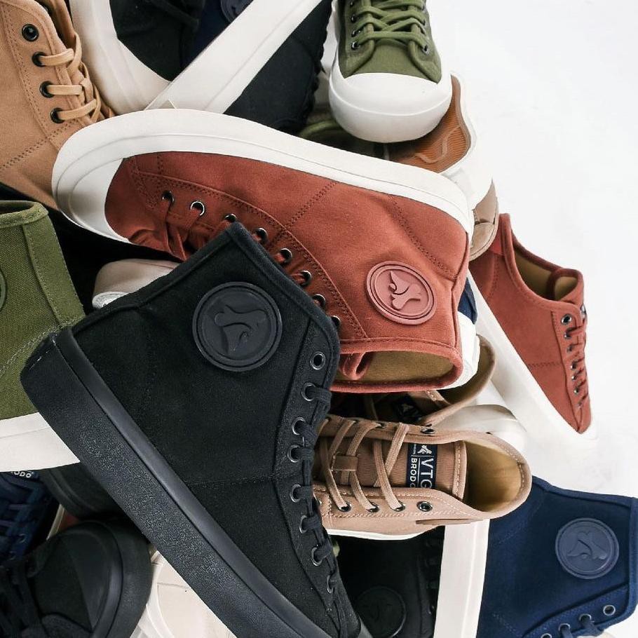 Serbuuuu.. Sepatu Brodo Vintage V2 Hi (Mocha/Navy/Fullblack/Teracota/Natural White/Black White/Camel
