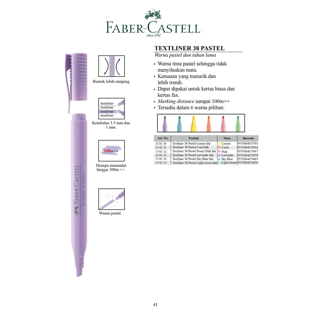 Faber-Castell Textliner 38 Pastel