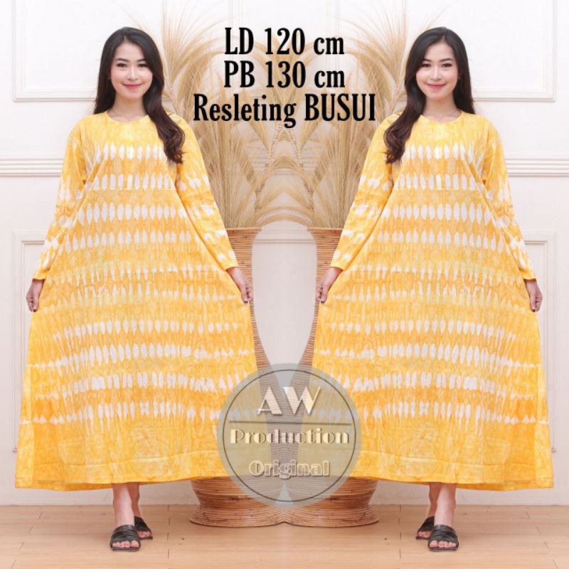 Daster Jumbo Kekinian Kaos Abstrak Lengan Panjang Busui Resleting Depan Dress Bumil Batik Pekalongan Adem Halus Termurah