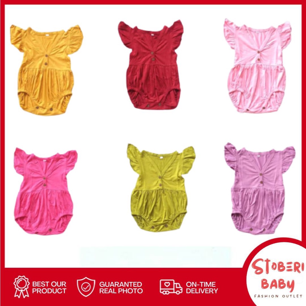 stoberi baby - JUMPER BABY RUFFLE / Dress Bayi Perempuan / Baju Bayi Cewek / Pakaian Bayi Perempuan Lucu