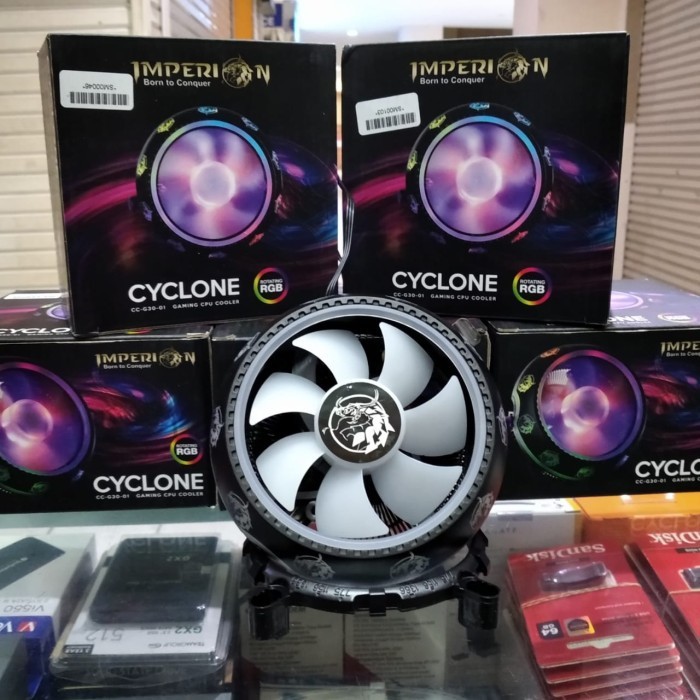 Cyclone CC-G30-01 CPU Cooler Gaming RGB Running LED IMPERION