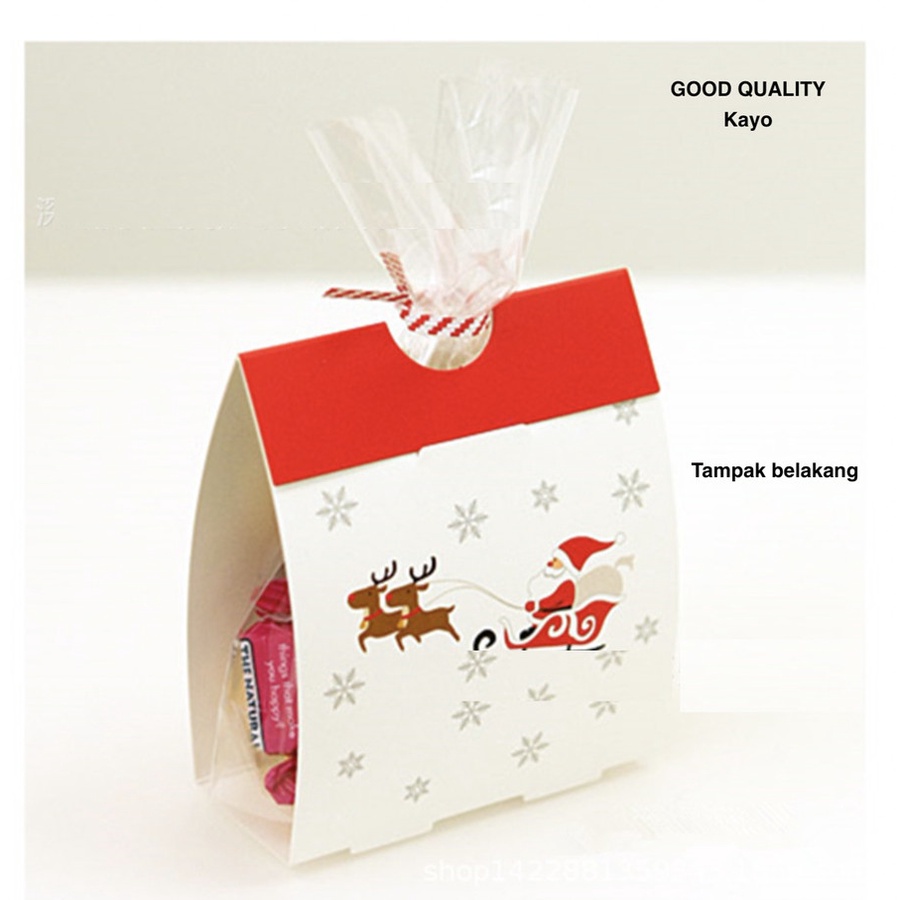 

plastik natal set kantong cookies , packing kado natal kantong x'mas
