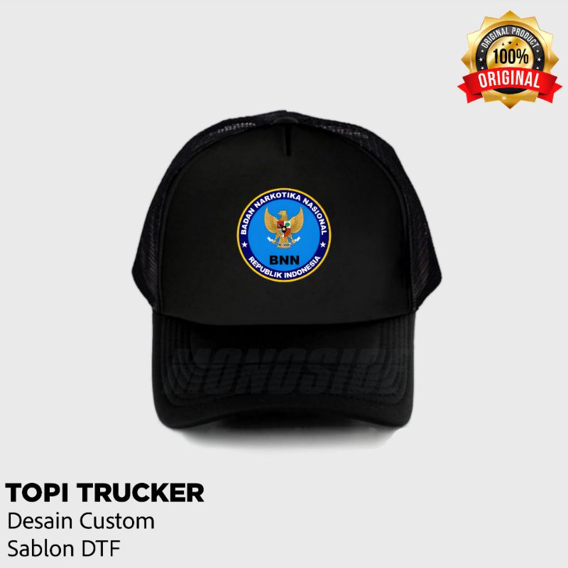Topi Trucker Topi Custom Topi BNN Sablon DTF