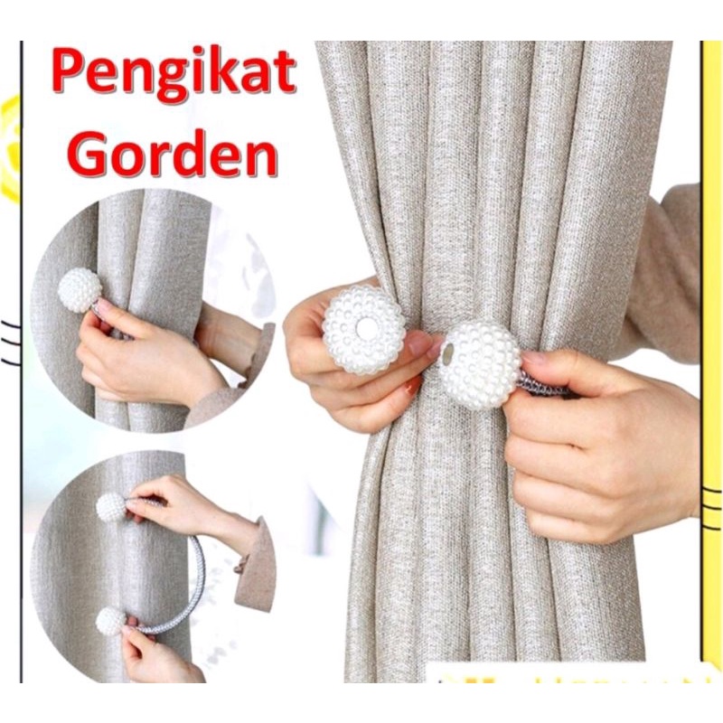 TALI GORDEN MAGNET tirai pengikat menjepit magnetic dekorasi jendela / TALI GORDEN MAGNET / GORDEN