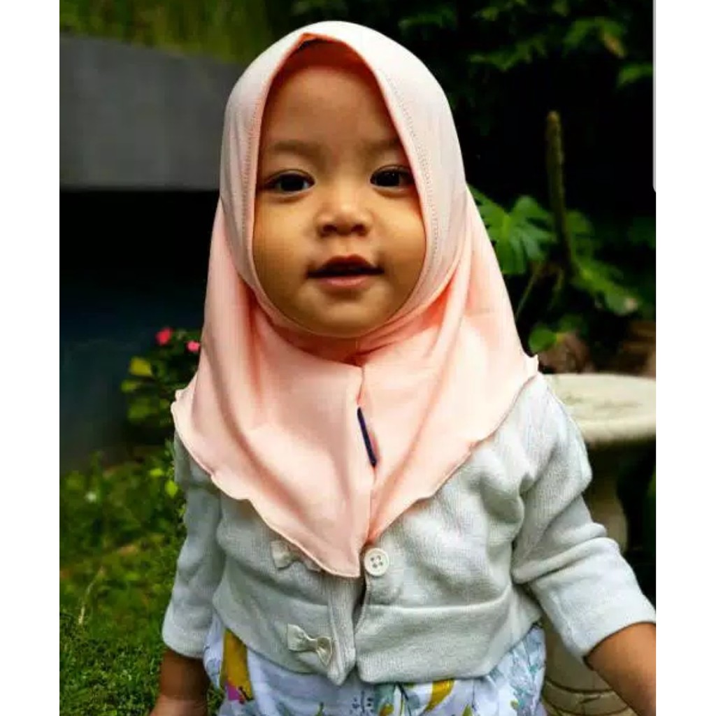 Hanaroo Hijab Jilbab Bayi &amp; Anak (0-5 tahun) Polos Bahan Jersey BA-02