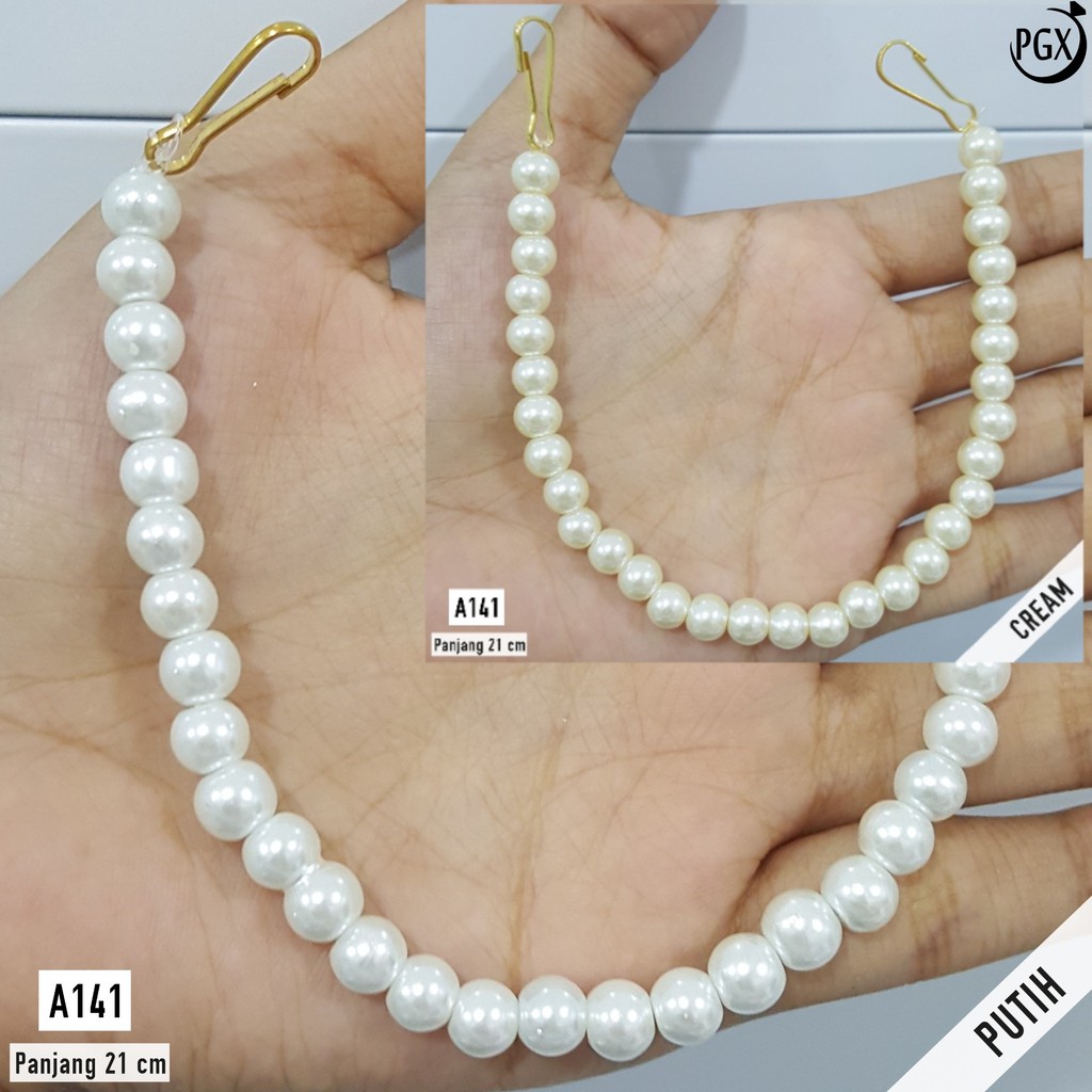 PGX Konektor Masker - Pengait Masker Hijab Mutiara - Aksesoris Masker - A141-PUTIH