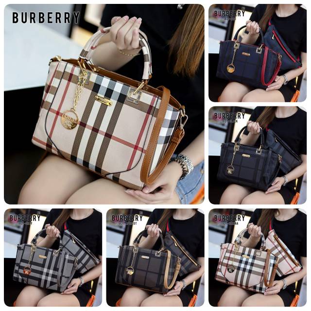 Nd handbag wanita Burberry Bag 2in1