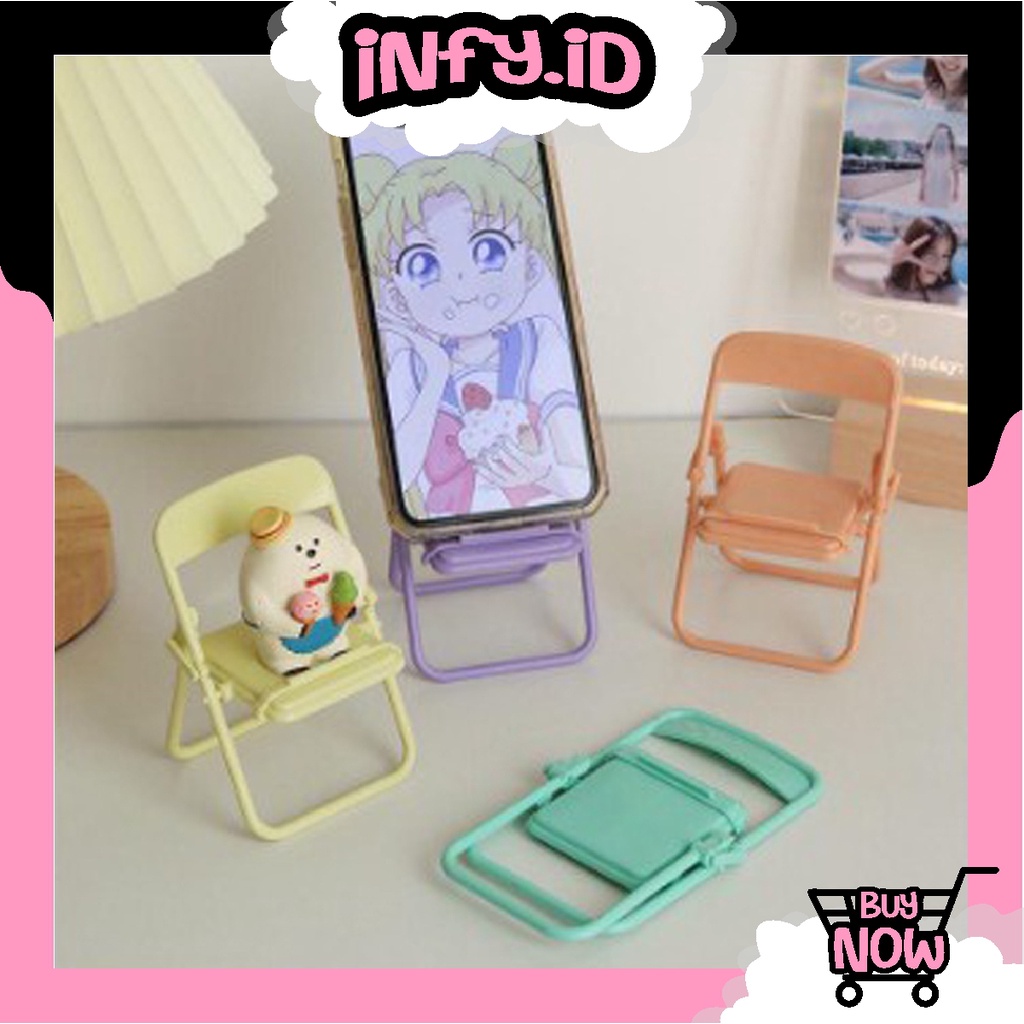 INFY -  R666 Stand Holder HP Macaron Model Kursi / Kursi HP Macaron / Kursi HP Lipat Standing