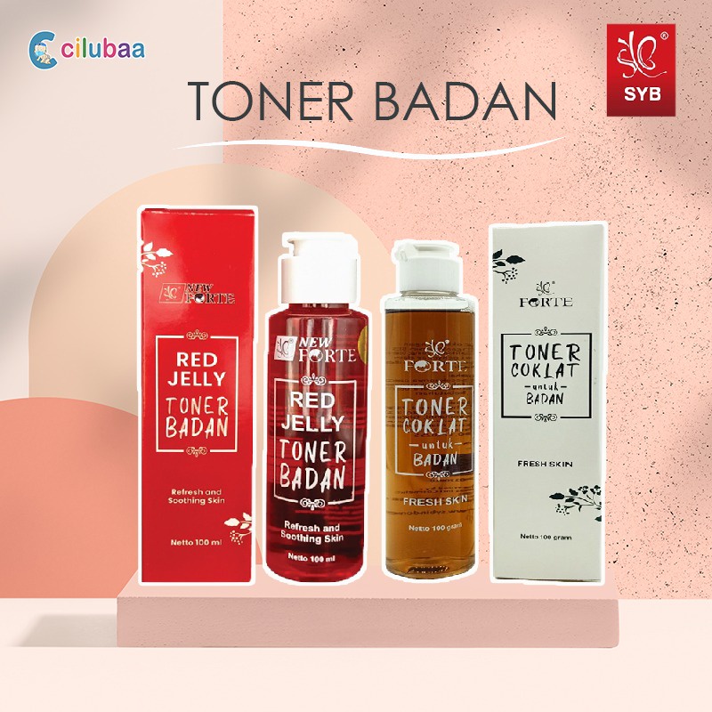 (READY SIAP KIRIM) SYB TONER BADAN RED JELLY TONER COKLAT 100ml | Toner Tubuh BPOM PEMBERSIH DAN PENCERAH BADAN