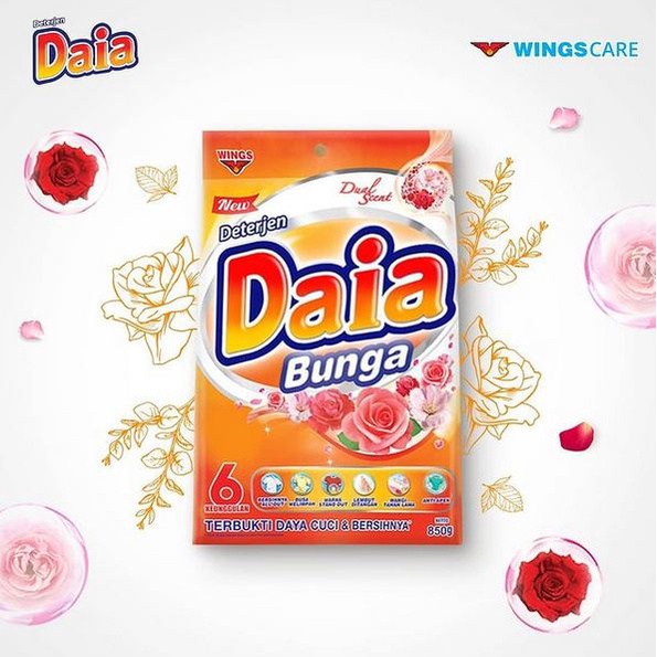 ORIGINAL DAIA Deterjen Bubuk 850gr / DAIA Detergent Bubuk / HELLOMARTID