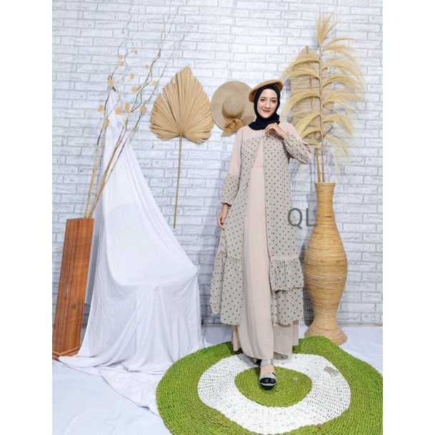 GAMIS ANGGUN POLKADOT QUEEN LAZUARD | Ori by QL
