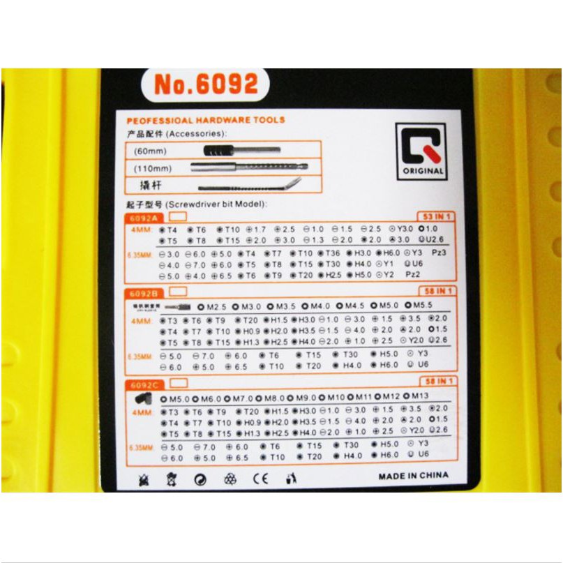 DEKO Obeng Set Reparasi 70 in 1 - 6092