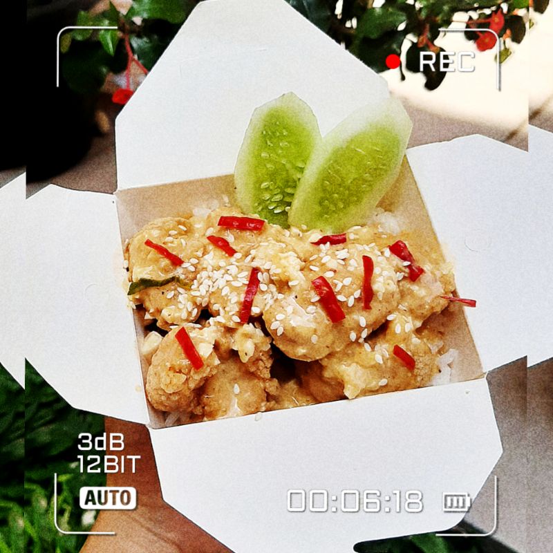 Rice Box Chicken salted egg/sambal matah/chicken katsu
