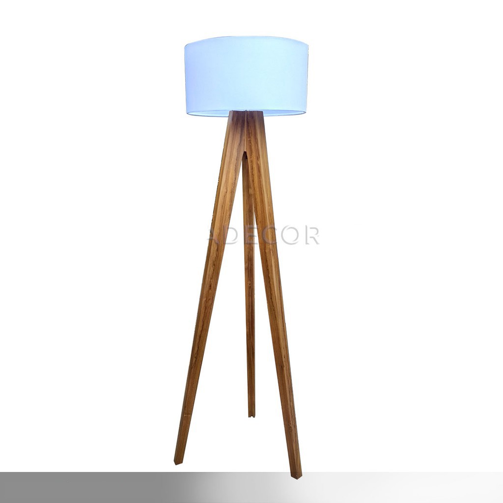  Lampu  Lantai Kayu  Tripod  Minimalis Kayu  Jati Shopee 