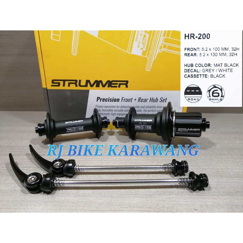 HUB BALAP STRUMMER HR-200 HR200 HR 200 ROAD (32/32H, 6 PAWLS) SUPER RINGAN