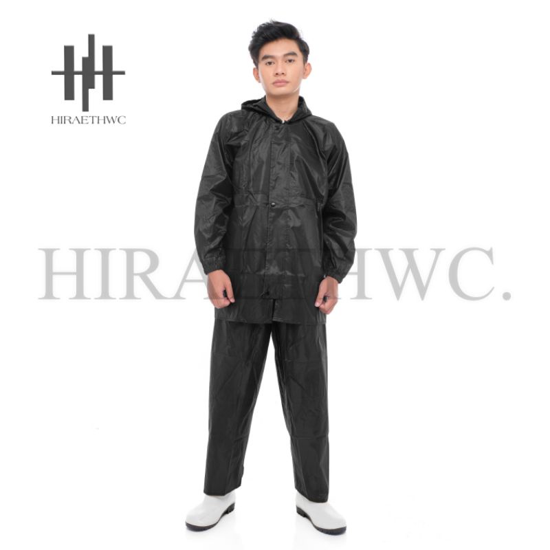 JAS HUJAN SET BAJU DAN CELANA / STELAN JAS HUJAN HITAM