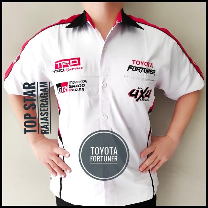 Baju Otomotif Toyota Fortuner Seragam Komunitas Mobil Offroad Kemeja