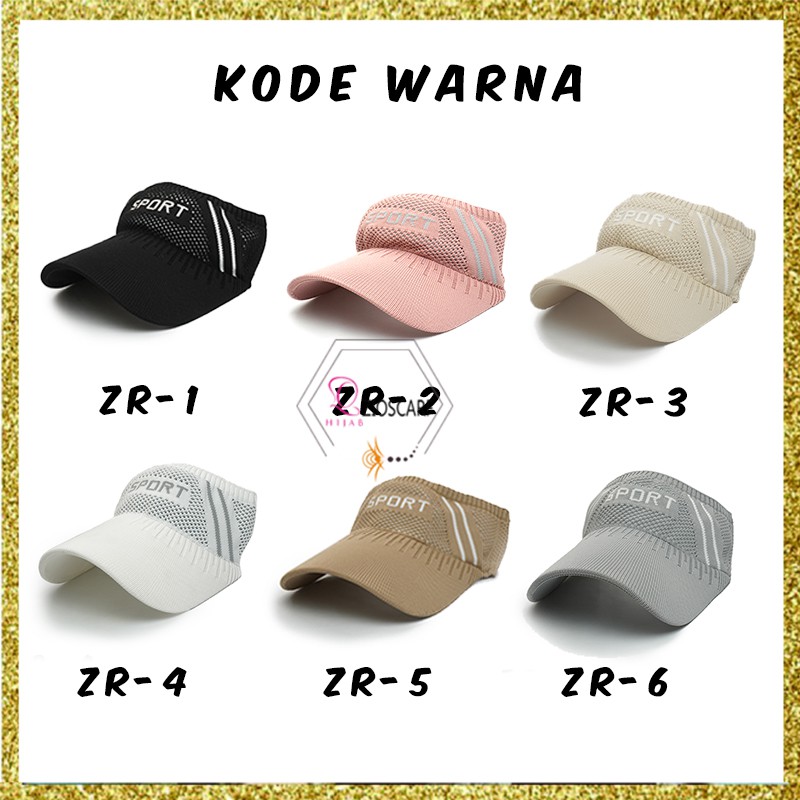 TOPI SENAM WANITA SUMMER ZUMBA SEPEDA PANTAI SPORT ANTI UV TENIS TENNIS GOLF KOREA WANITA PRIA ZR