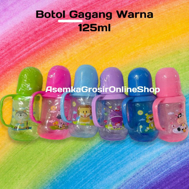 Botol Susu Kinawa Baby Gagang Karakter Bening Warna 125ml 240ml