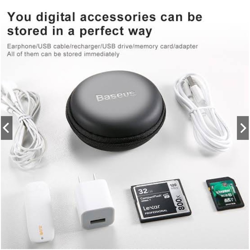 Case Headset Baseus Casing Earphone Baseus Hardcase Headset Original